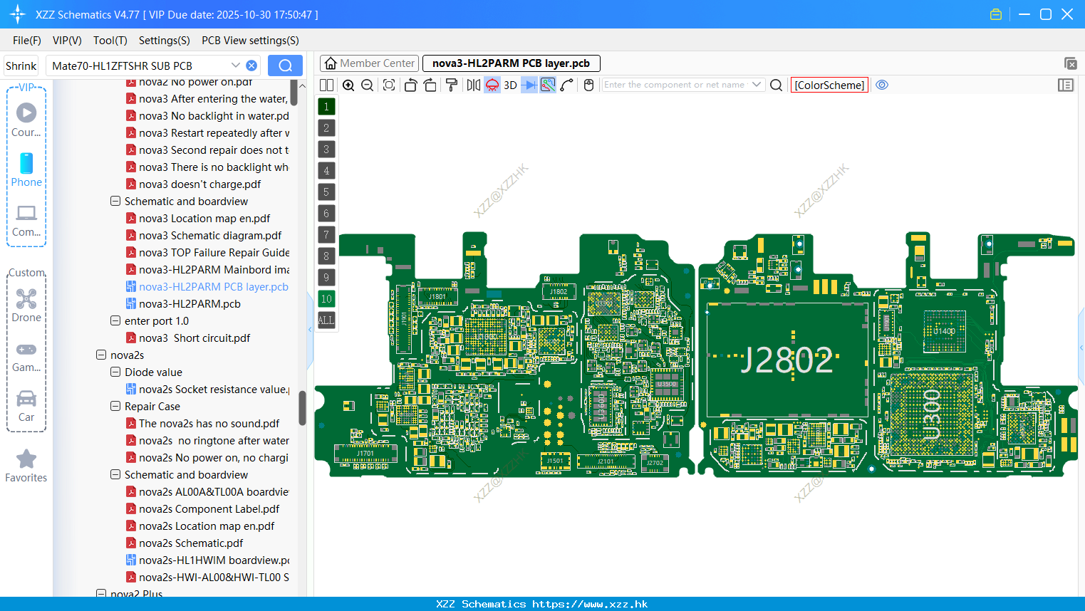 Huawei Nova3-HL2PARM PCB Layer